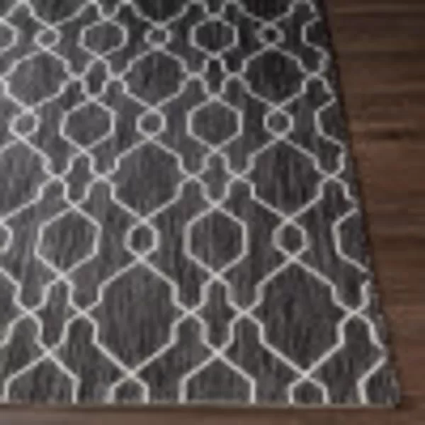 Artistic Weavers Wallis Outdoor Traditional Area Rug 710 Square Black27 x 10 Black