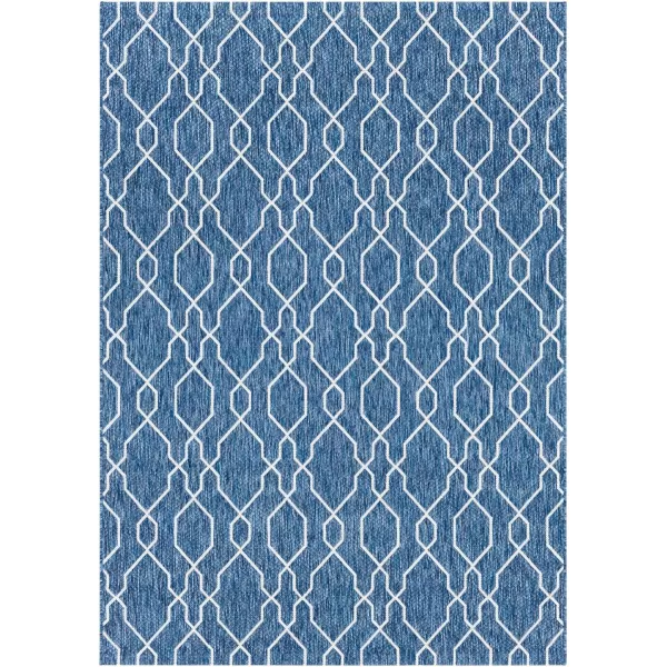 Artistic Weavers Wallis Outdoor Traditional Area Rug 710 Square Black43 x 511 Dark Blue