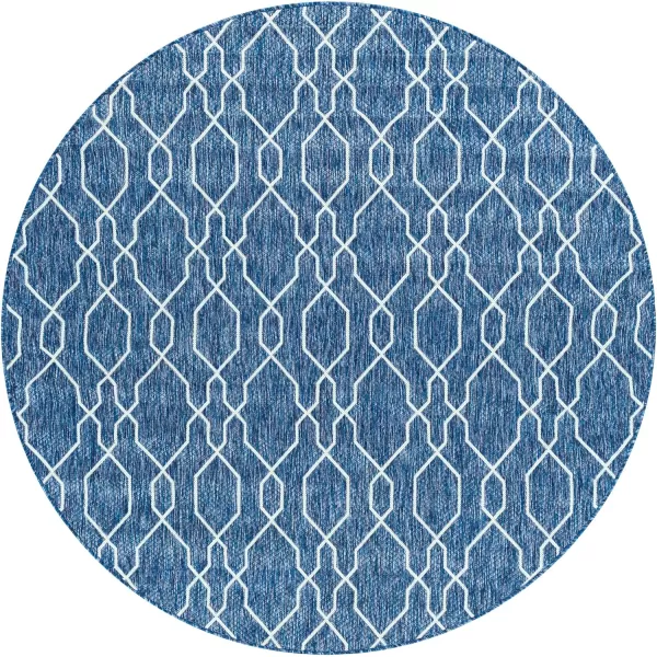 Artistic Weavers Wallis Outdoor Traditional Area Rug 710 Square Black67 Round Dark Blue
