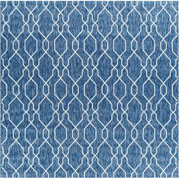 Artistic Weavers Wallis Outdoor Traditional Area Rug 710 Square Black67 Square Dark Blue