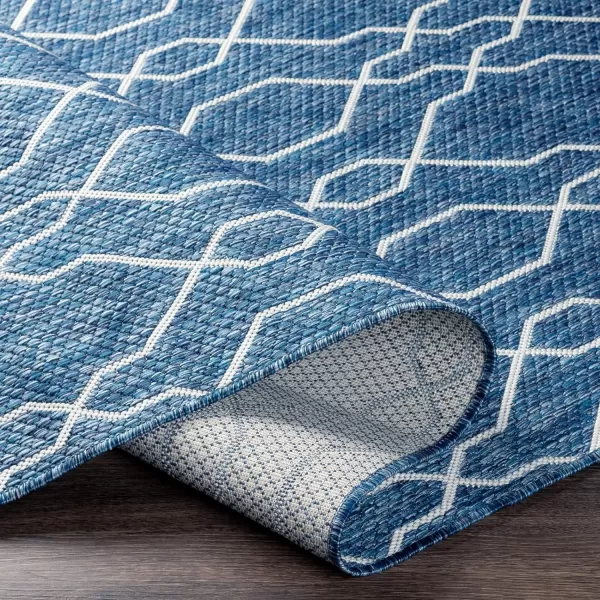 Artistic Weavers Wallis Outdoor Traditional Area Rug 710 Square Black67 Square Dark Blue
