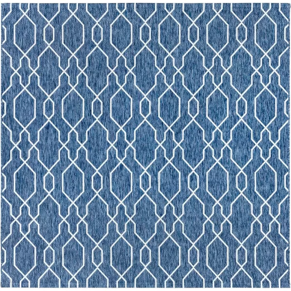 Artistic Weavers Wallis Outdoor Traditional Area Rug 710 Square Black710 Square Dark Blue