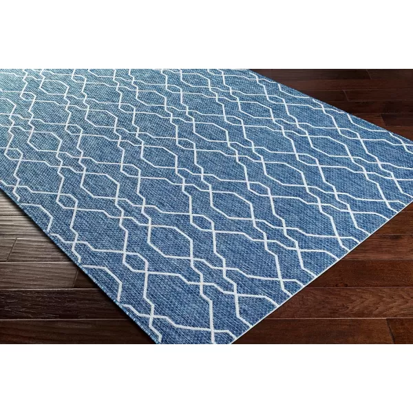 Artistic Weavers Wallis Outdoor Traditional Area Rug 710 Square Black710 x 10 Oval Dark Blue