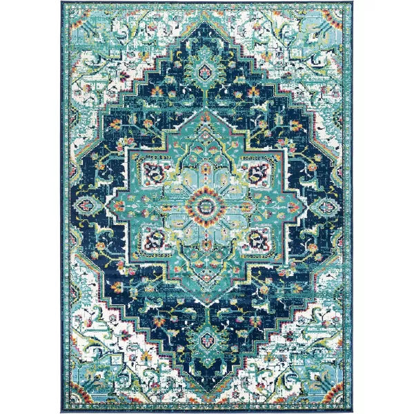 Artistic Weavers Wendy Vintage Medallion Area Rug53 x 79TealDark Blue710 x 112 Teal  Dark Blue