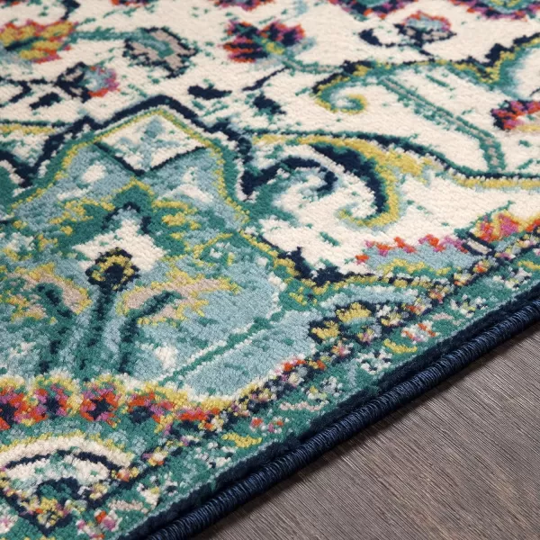 Artistic Weavers Wendy Vintage Medallion Area Rug53 x 79TealDark Blue810 x 1210 Teal  Dark Blue