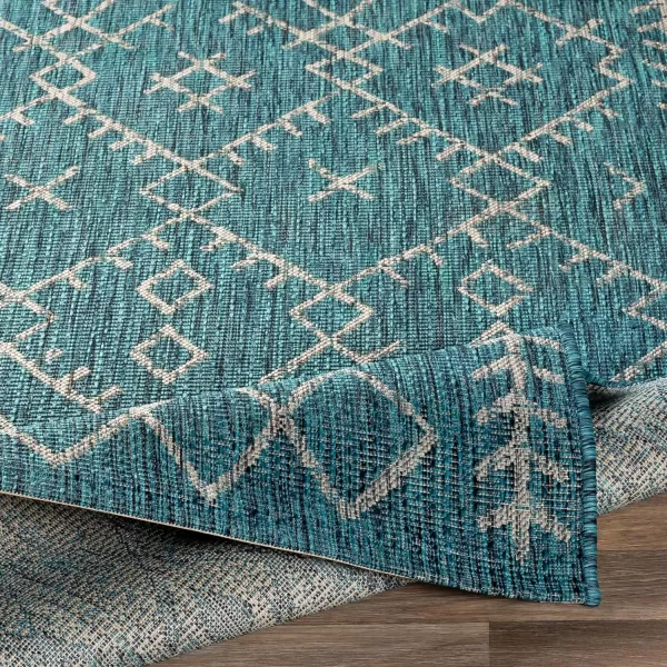 Artistic Weavers Yesina Bohemian Outdoor Area Rug 710 Square Aqua10 x 14 Aqua