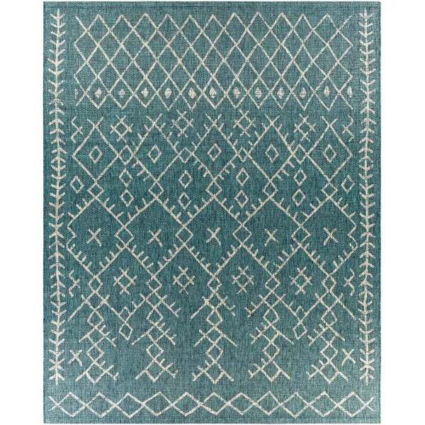 Artistic Weavers Yesina Bohemian Outdoor Area Rug 710 Square Aqua10 x 14 Aqua