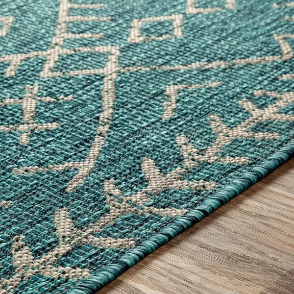 Artistic Weavers Yesina Bohemian Outdoor Area Rug 710 Square Aqua10 x 14 Aqua