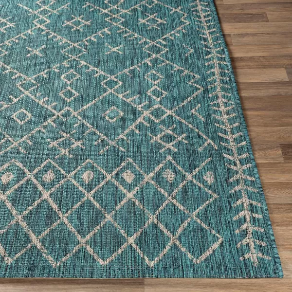 Artistic Weavers Yesina Bohemian Outdoor Area Rug 710 Square Aqua10 x 14 Aqua