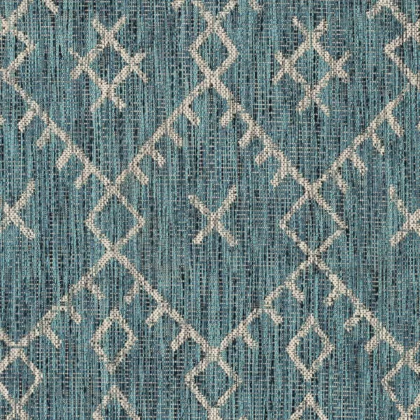 Artistic Weavers Yesina Bohemian Outdoor Area Rug 710 Square Aqua2 x 211 Aqua