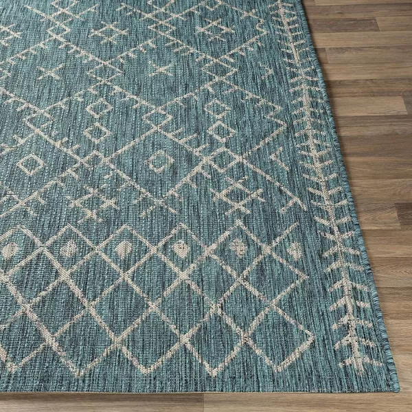 Artistic Weavers Yesina Bohemian Outdoor Area Rug 710 Square Aqua2 x 211 Aqua