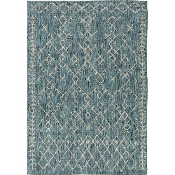 Artistic Weavers Yesina Bohemian Outdoor Area Rug 710 Square Aqua2 x 211 Aqua