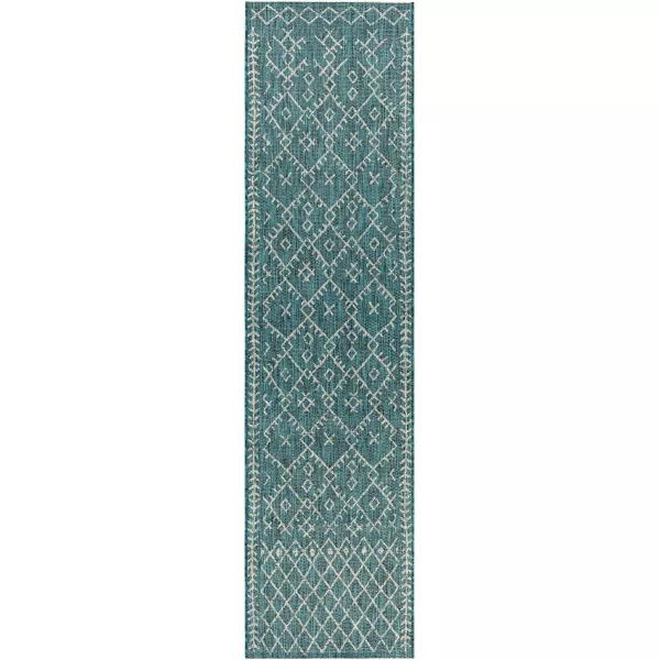 Artistic Weavers Yesina Bohemian Outdoor Area Rug 710 Square Aqua27 x 10 Aqua