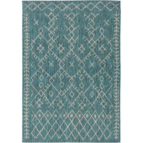 Artistic Weavers Yesina Bohemian Outdoor Area Rug 710 Square Aqua43 x 511 Aqua