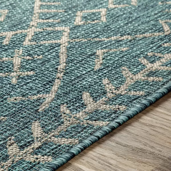 Artistic Weavers Yesina Bohemian Outdoor Area Rug 710 Square Aqua67 x 9 Aqua