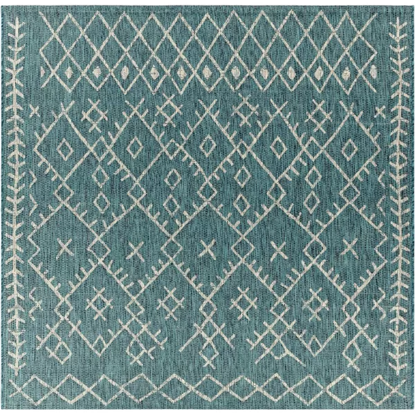 Artistic Weavers Yesina Bohemian Outdoor Area Rug 710 Square Aqua710 Square Aqua