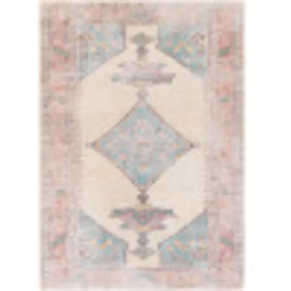 Artistic Weavers Yolanda Vintage Medallion Area Rug 53 x 73 Sky BlueOrange2 x 211 Sky BlueOrange