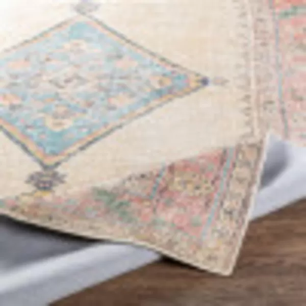 Artistic Weavers Yolanda Vintage Medallion Area Rug 53 x 73 Sky BlueOrange27 x 710 Sky BlueOrange