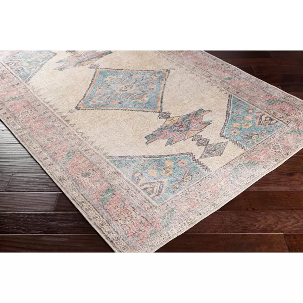 Artistic Weavers Yolanda Vintage Medallion Area Rug 53 x 73 Sky BlueOrange710 x 102 Sky BlueOrange