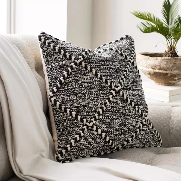 Artistic Weavers Zaire Pillow Kit 22 L x 22 W BlackWhiteArtistic Weavers Zaire Pillow Kit 22 L x 22 W BlackWhite