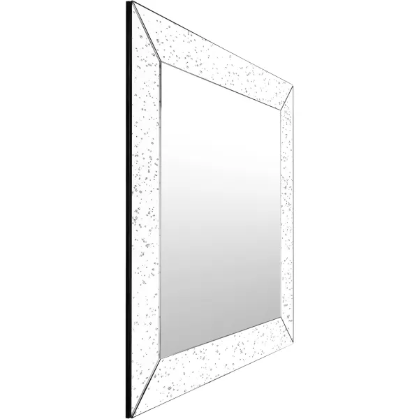 Artistic Weavers Zortman Speckled Square Beveled Glass Mirror 24 H x 24 W x 02 D Silver18H x 18W x 02D