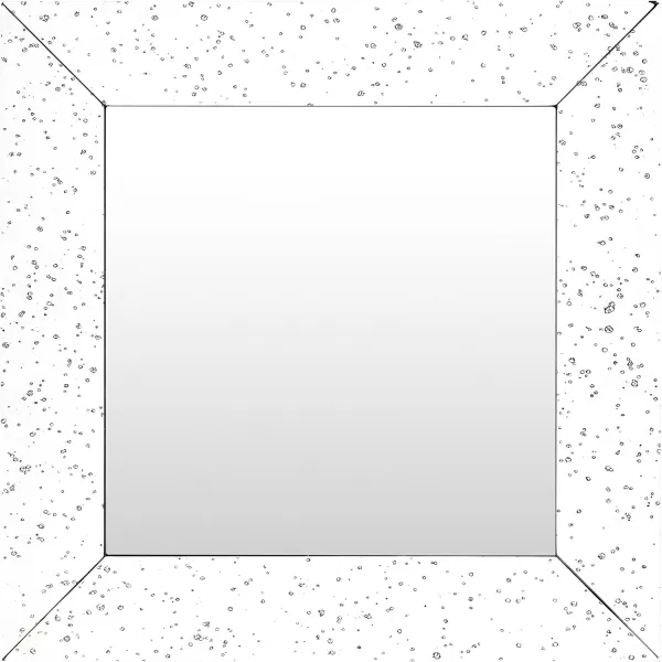 Artistic Weavers Zortman Speckled Square Beveled Glass Mirror 24 H x 24 W x 02 D Silver24H x 24W x 02D