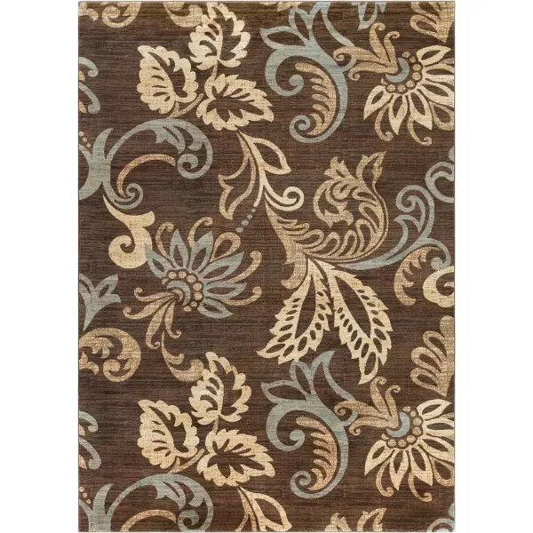 Deacon Coffee Bean Transitional Area Rug 10 x 13Rectangular Brown 3 ft 11 in x 5 ft 3 in