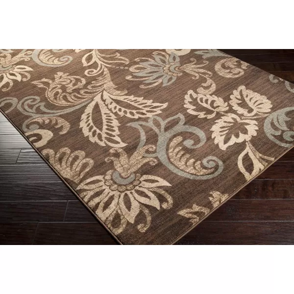 Deacon Coffee Bean Transitional Area Rug 10 x 13Rectangular Brown 3 ft 11 in x 5 ft 3 in