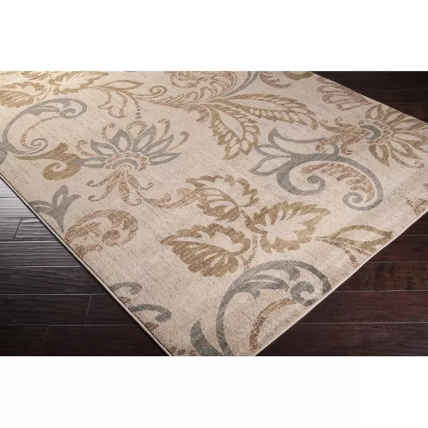 Deacon Coffee Bean Transitional Area Rug 10 x 13Rectangular Ivory 5 ft 3 in x 7 ft 7 in