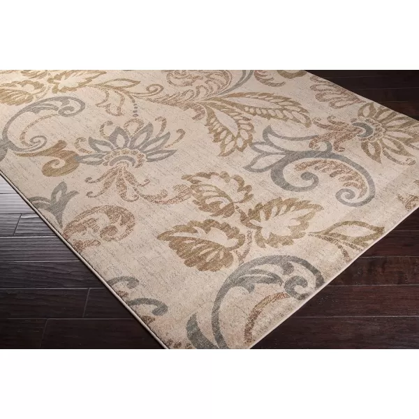 Deacon Coffee Bean Transitional Area Rug 10 x 13Runner Ivory 2 ft x 7 ft 5 in