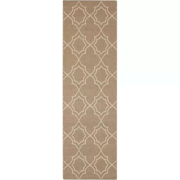 Georgia Beige Indoor  Outdoor Area Rug 73 Square2 ft 5 in x 11 ft 10 in Tan