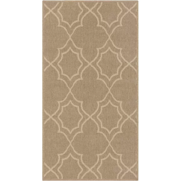 Georgia Beige Indoor  Outdoor Area Rug 73 Square2 ft 5 in x 4 ft 5 in Tan