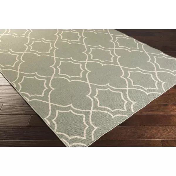 Georgia Beige Indoor  Outdoor Area Rug 73 Square25 x 45 Green