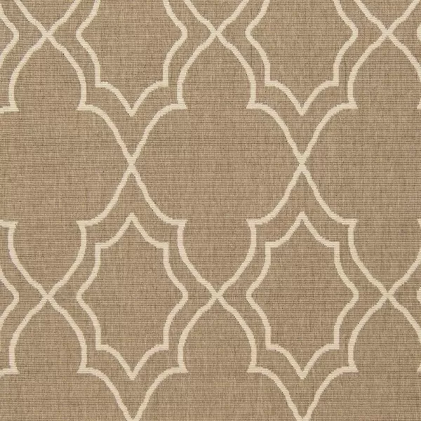 Georgia Beige Indoor  Outdoor Area Rug 73 Square7 ft 3 in x 10 ft 6 in Tan