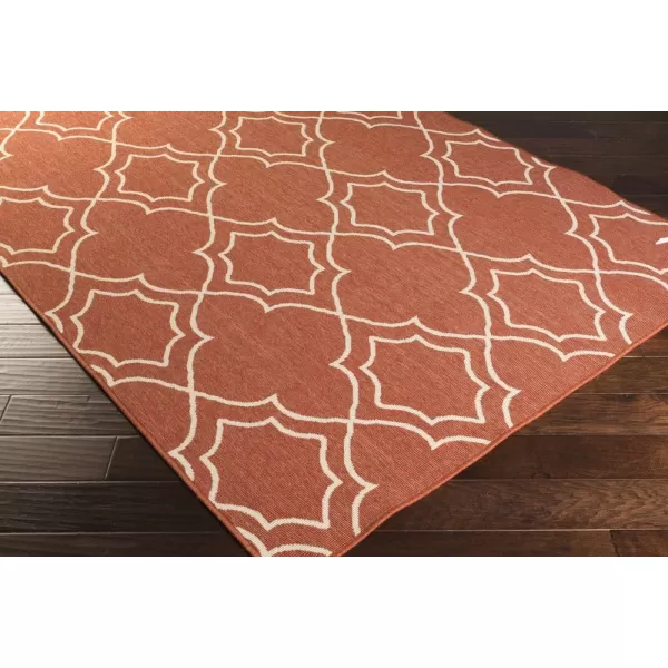 Georgia Beige Indoor  Outdoor Area Rug 73 Square73 x 106 Red