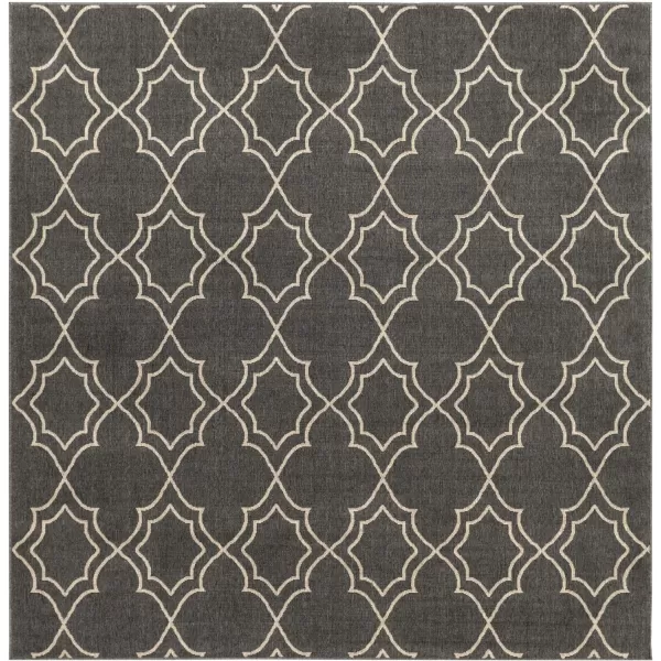 Georgia Beige Indoor  Outdoor Area Rug 73 Square810 Square Black