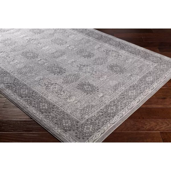 Maggie Gray Traditional Area Rug 27 x 762 x 211 Medium Gray