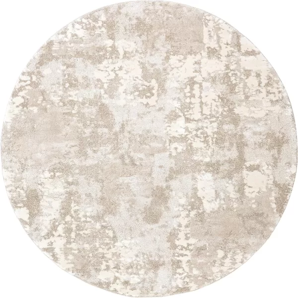 Pendley Area Rug710 Round Tan  Ivory