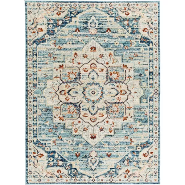 Redondo Beach Outdoor Boho Area Rug53 x 7SlateCoral53 x 7 AquaCream