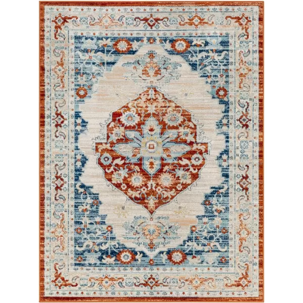 Redondo Beach Outdoor Boho Area Rug53 x 7SlateCoral53 x 7 Burnt OrangeDenim