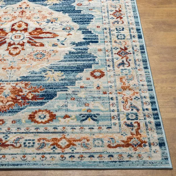 Redondo Beach Outdoor Boho Area Rug53 x 7SlateCoral53 x 7 Burnt OrangeLight Blue