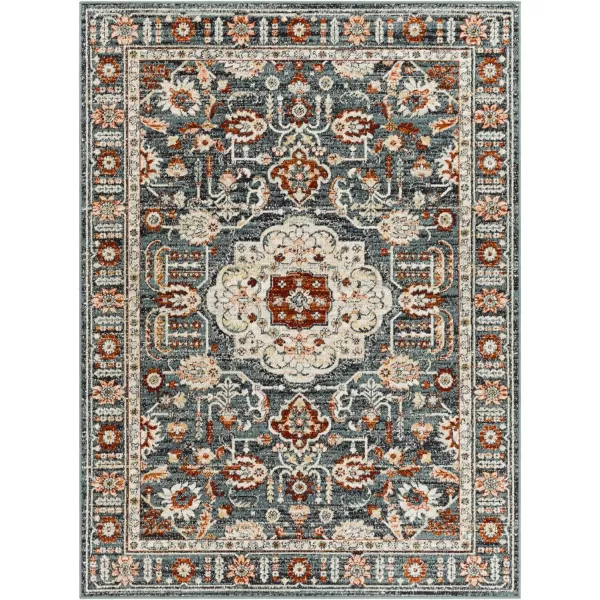 Redondo Beach Outdoor Boho Area Rug53 x 7SlateCoral53 x 7 CharcoalOrange