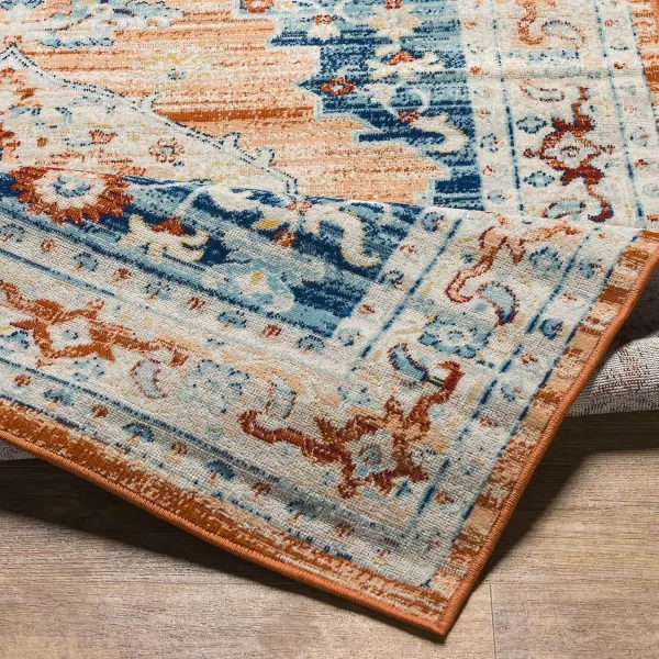 Redondo Beach Outdoor Boho Area Rug53 x 7SlateCoral53 x 7 OrangeDark Blue