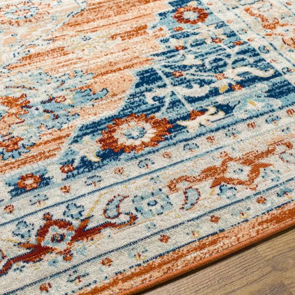 Redondo Beach Outdoor Boho Area Rug53 x 7SlateCoral53 x 7 OrangeDark Blue