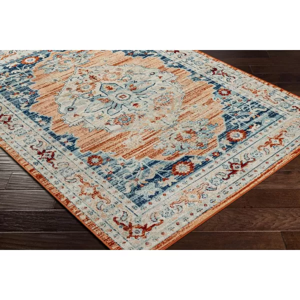 Redondo Beach Outdoor Boho Area Rug53 x 7SlateCoral53 x 7 OrangeDark Blue