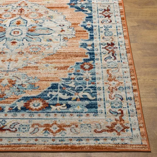 Redondo Beach Outdoor Boho Area Rug53 x 7SlateCoral53 x 7 OrangeDark Blue