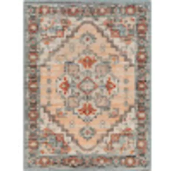 Redondo Beach Outdoor Boho Area Rug53 x 7SlateCoral53 x 7 PeachCream