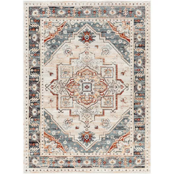 Redondo Beach Outdoor Boho Area Rug53 x 7SlateCoral53 x 7 PeachMedium Grey