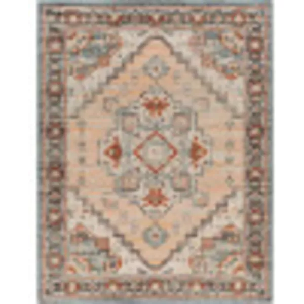 Redondo Beach Outdoor Boho Area Rug53 x 7SlateCoral710 x 10 PeachCream