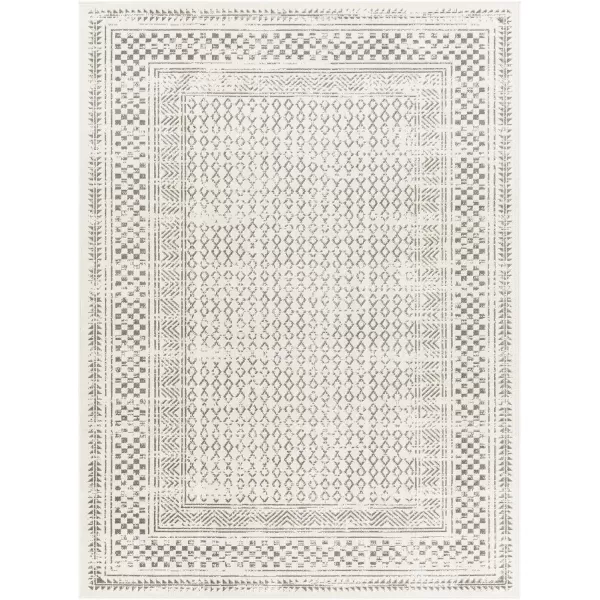 Redondo Beach Outdoor Boho Area Rug53 x 7SlateCoral9 x 12 Light Grey